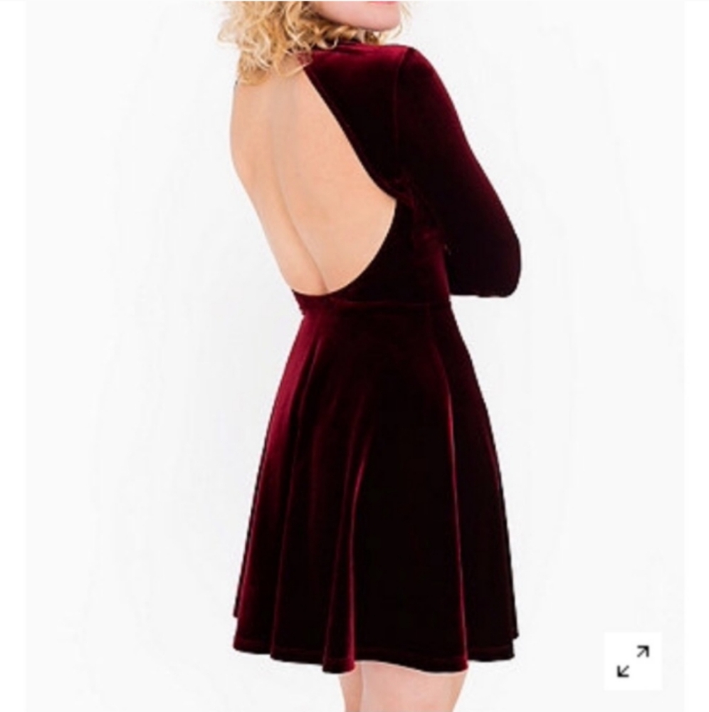 Red Velvet American Apparel Backless Dress